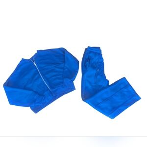 Woman's Blue 2 Piece Set Sweatshirt/Sweater And Track Pants- Size Small